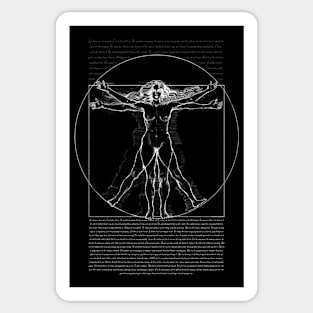 The Vitruvian Woman - Da Vinci inspired - Feminist Art - Adult Human female - Woman definition -2 Sticker